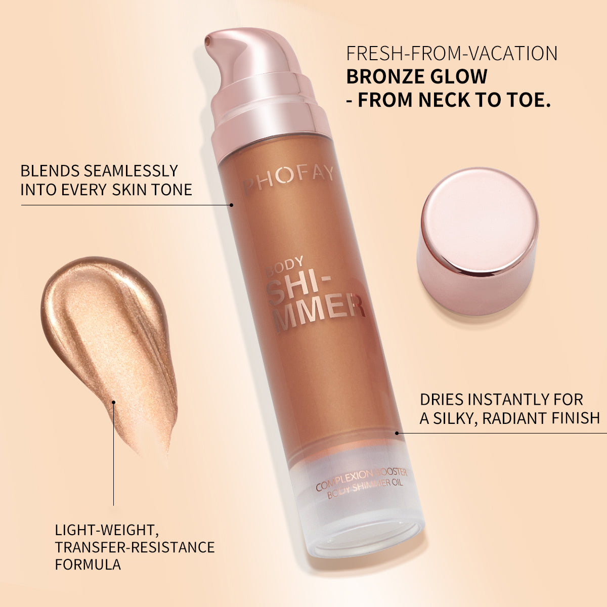 ✨ PHOFAY™ GlowLuxe Body Shimmer Oil