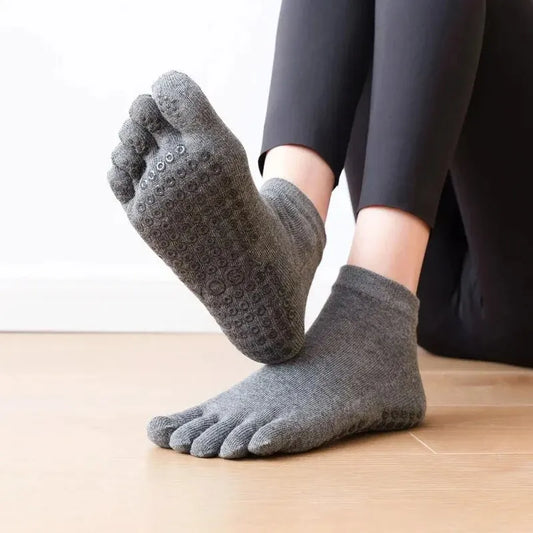 Women’s Non-Slip Pilates Socks – Five-Toe Grip & Breathable