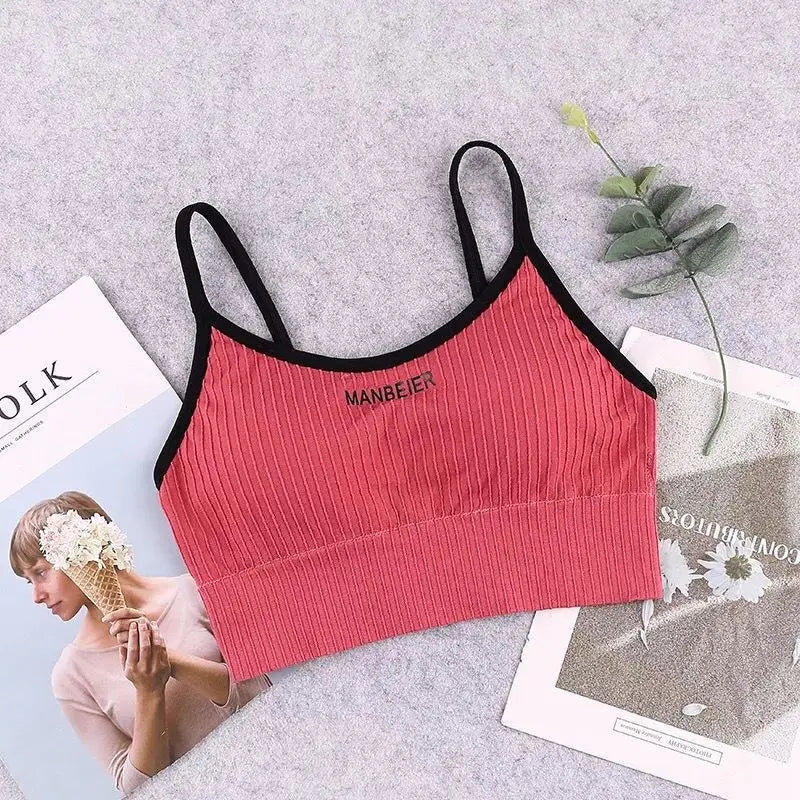 Women’s Cotton Sports Bra – Soft & Supportive Crop Top