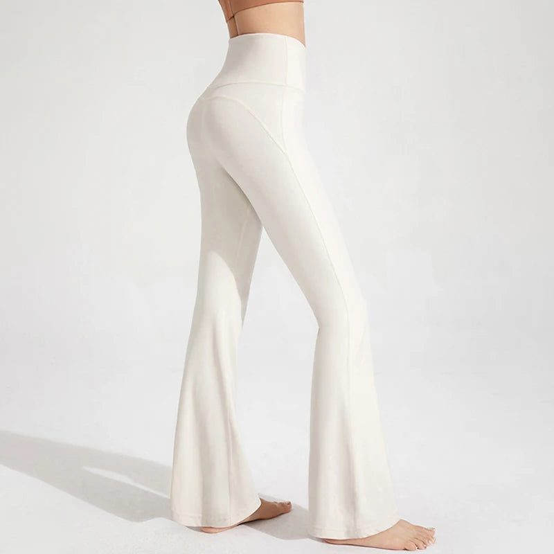 High-Waist Hip-Lift Fitness Pants – Bell Bottom & Elastic
