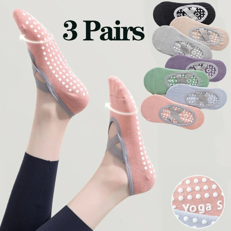 Women’s Anti-Slip Yoga Socks – Silicone Grip & Breathable