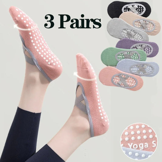Women’s Anti-Slip Yoga Socks – Silicone Grip & Breathable