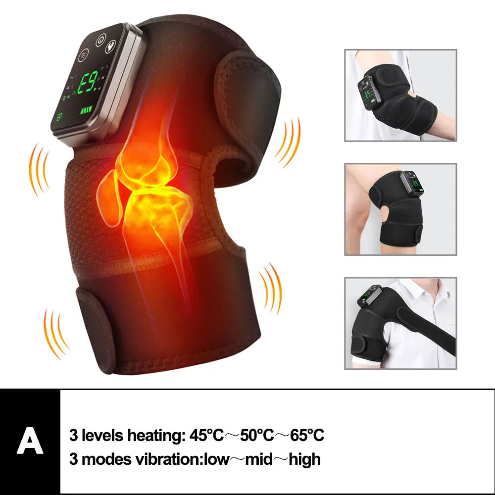 3-in-1 Heated Vibration Massager – Knee, Shoulder & Elbow Relief