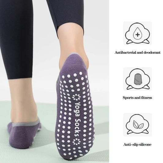Women’s Anti-Slip Yoga Socks – Silicone Grip & Breathable