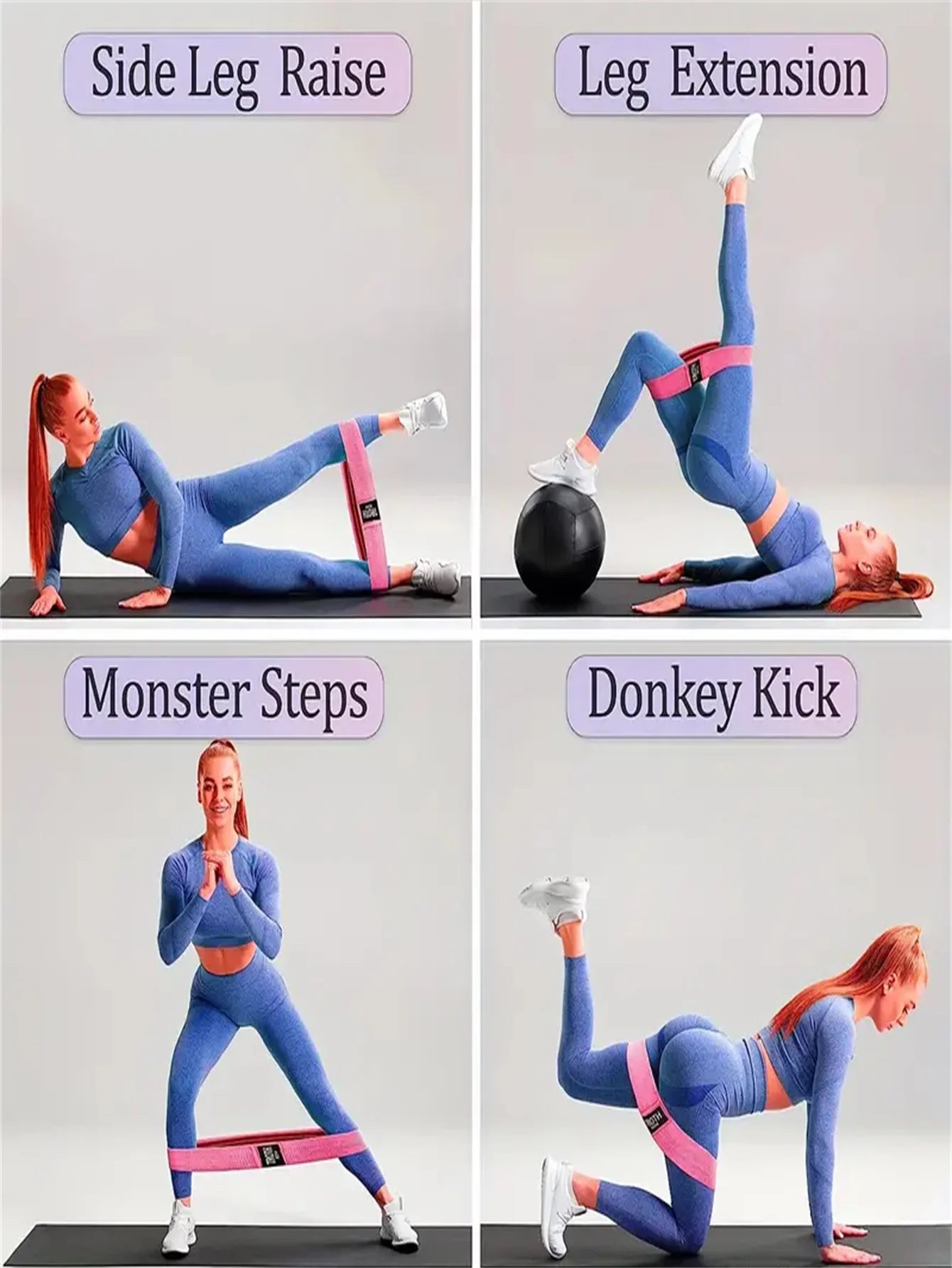 Elastic Resistance Bands – Pilates & Leg Workout