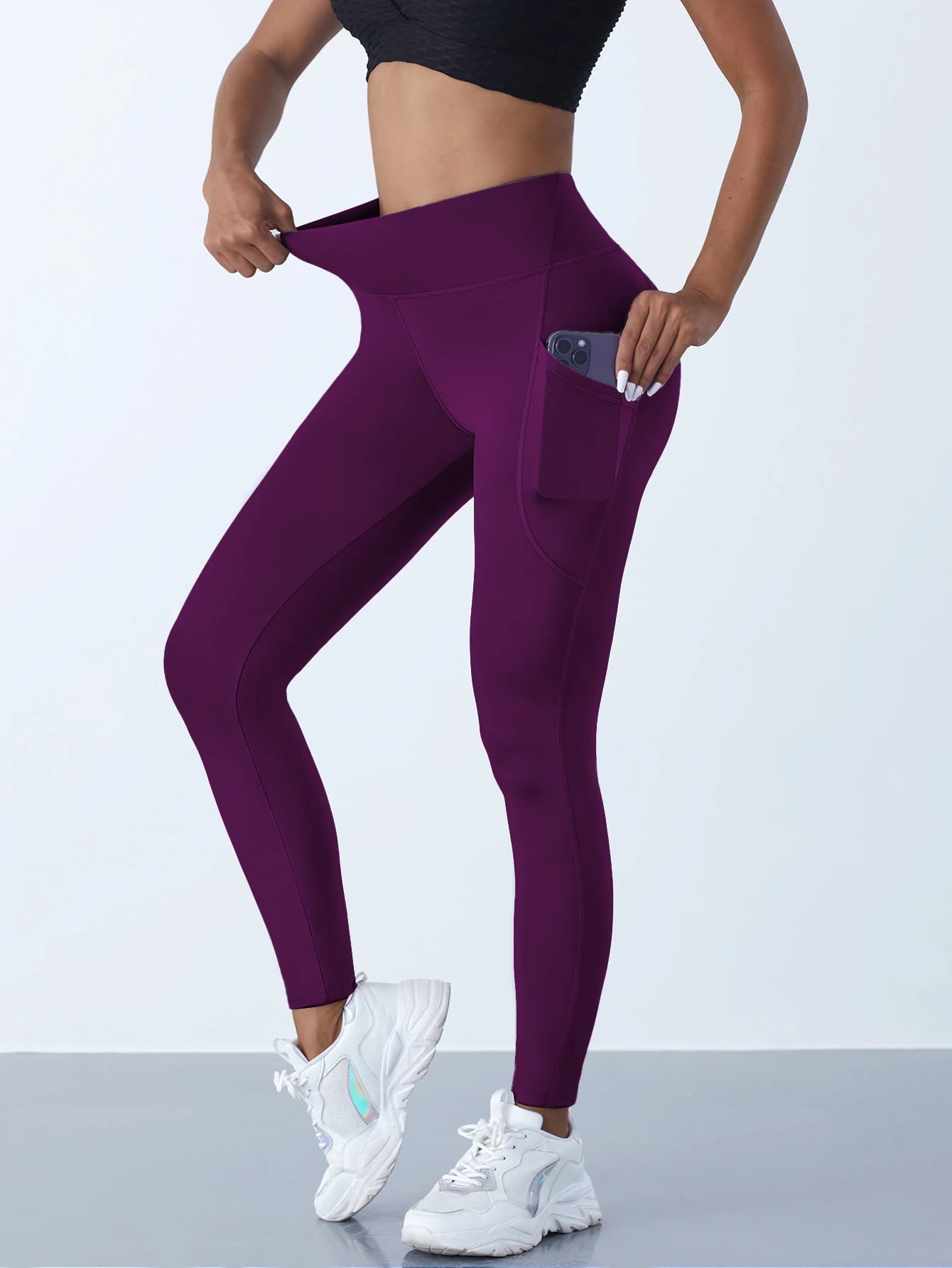 High-Waist Leggings with Pockets – Stretch & Lift