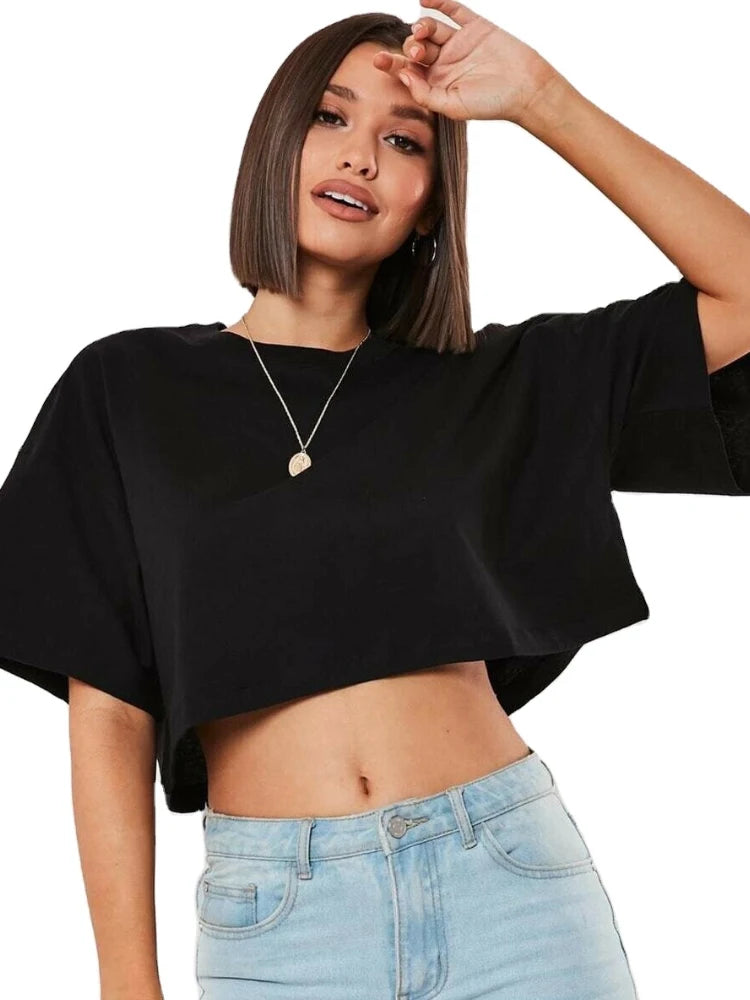 Women’s Cotton Crop Top – Breathable & Stylish