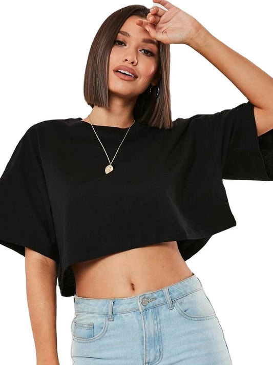 Women’s Cotton Crop Top – Breathable & Stylish
