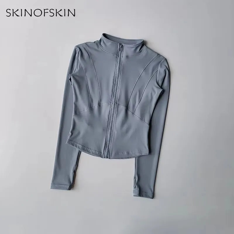 Women’s Slim Yoga Jacket – Quick-Dry & Zippered