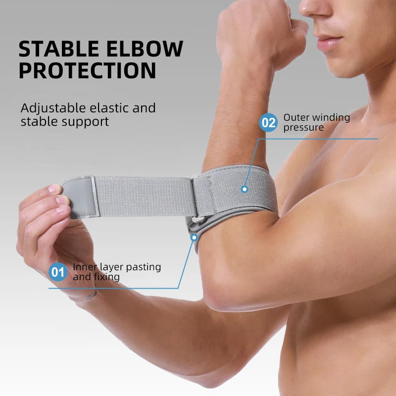 Adjustable Tennis Elbow / Golfers Elbow Support – Pain Relief Brace