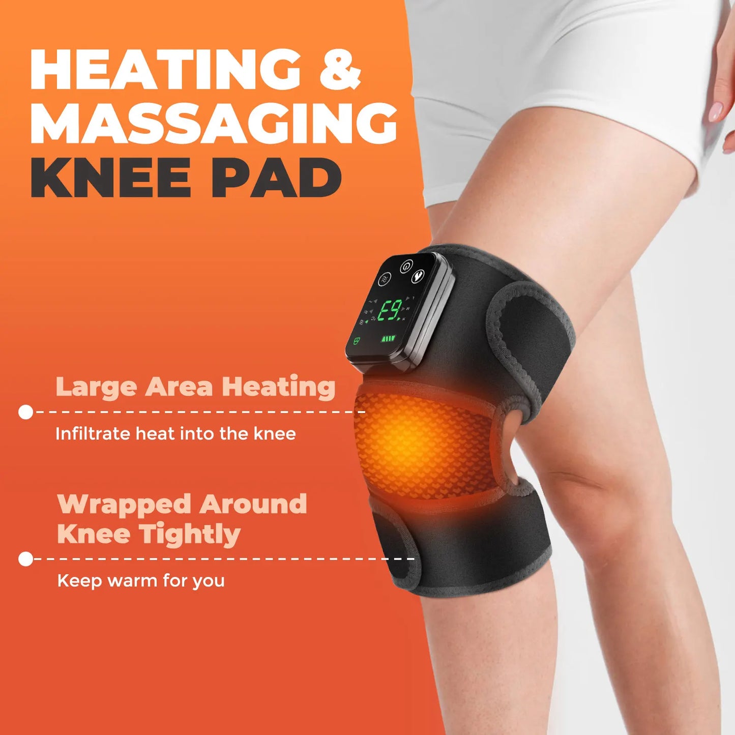 3-in-1 Heated Vibration Massager – Knee, Shoulder & Elbow Relief