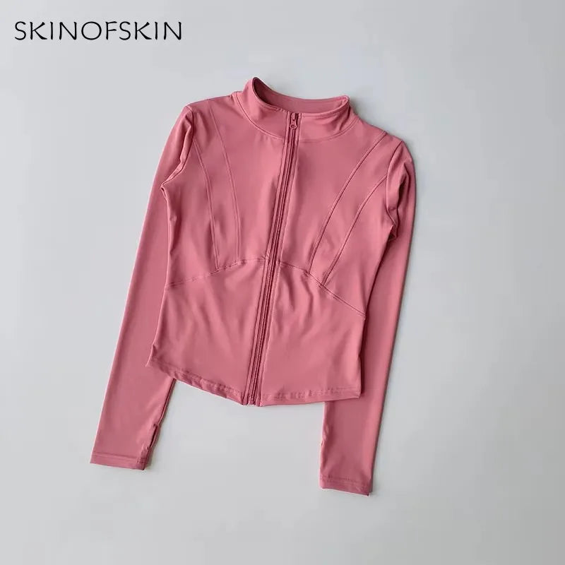 Women’s Slim Yoga Jacket – Quick-Dry & Zippered