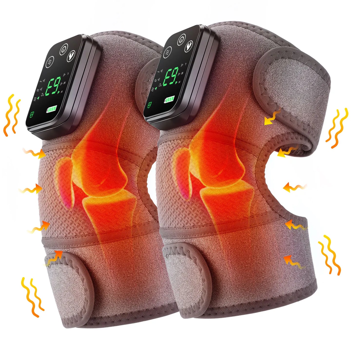 3-in-1 Heated Vibration Massager – Knee, Shoulder & Elbow Relief