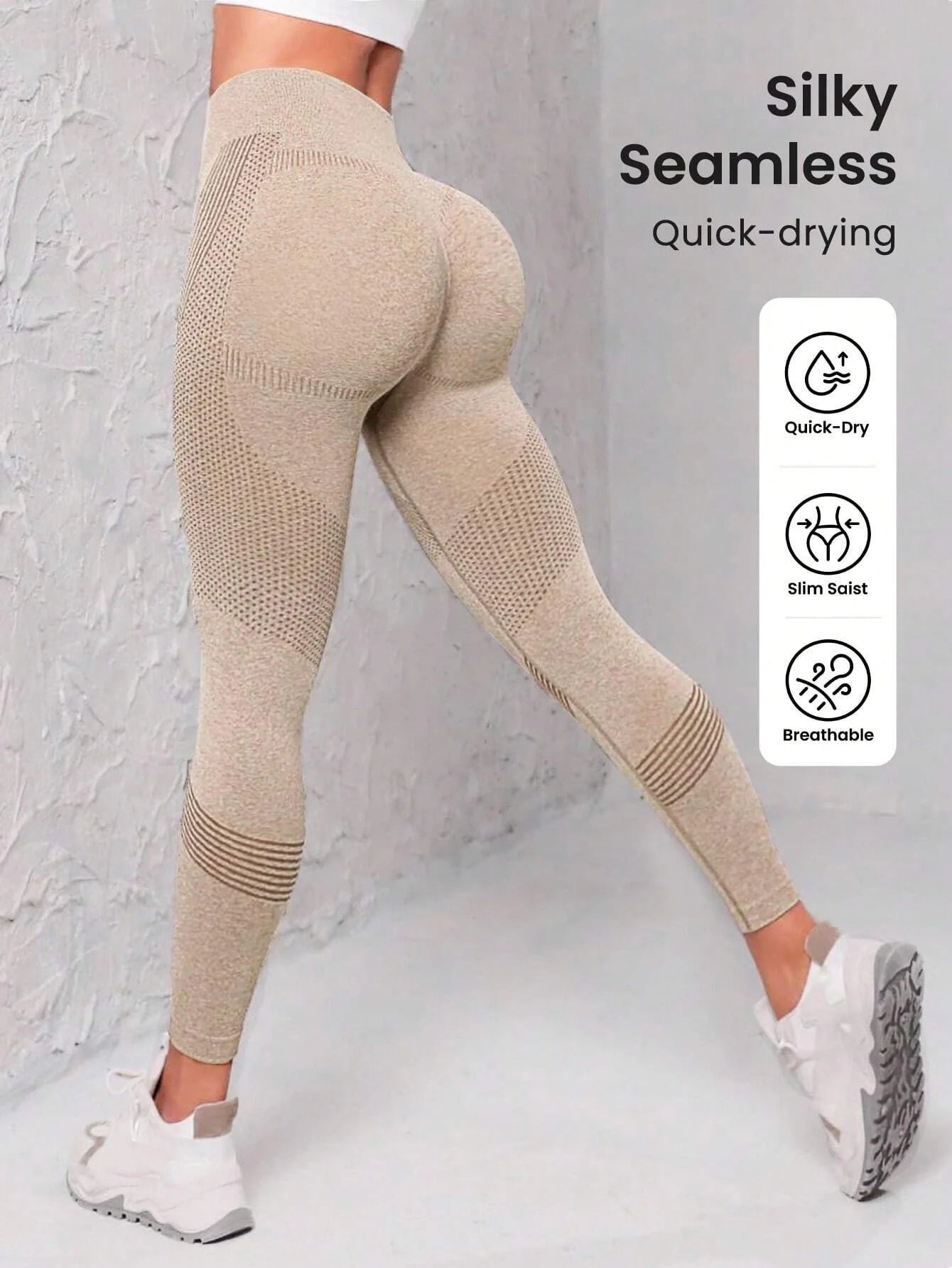 Seamless Wide Waistband Leggings – Comfort & Support