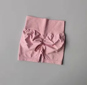 Peach Hip-Lifting Sports Shorts – High-Waist & Slimming