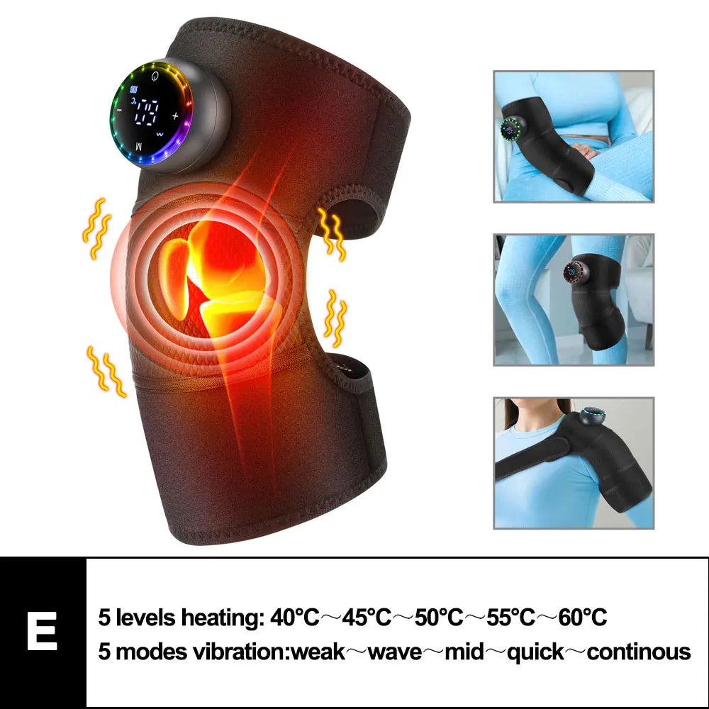 3-in-1 Heated Vibration Massager – Knee, Shoulder & Elbow Relief