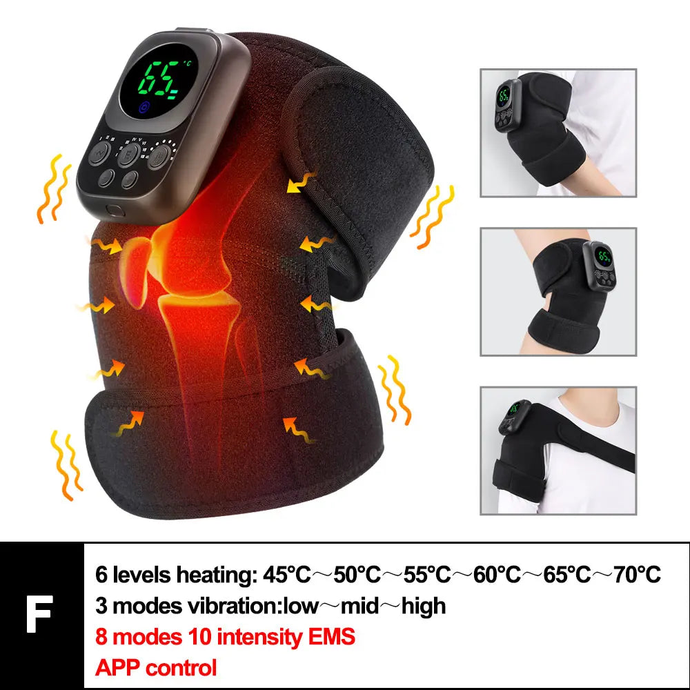 3-in-1 Heated Vibration Massager – Knee, Shoulder & Elbow Relief