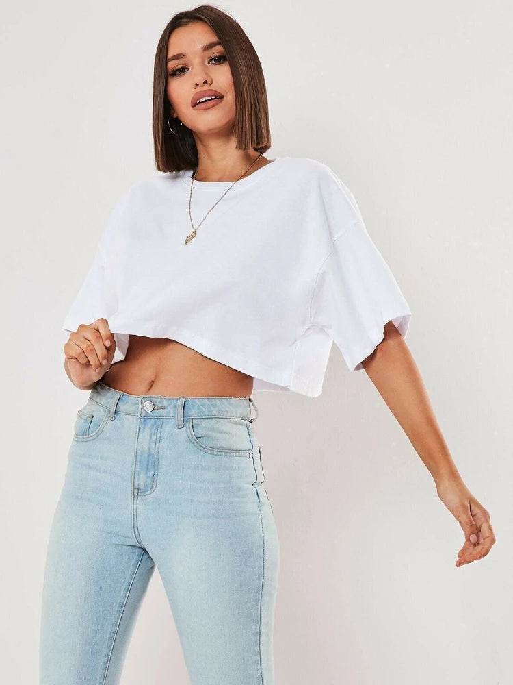 Women’s Cotton Crop Top – Breathable & Stylish