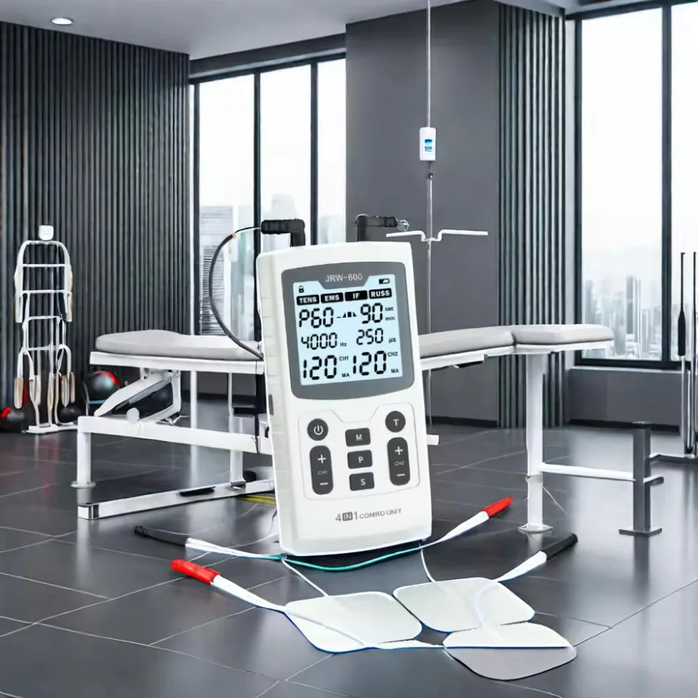 4-in-1 Electric Muscle Stimulator – TENS, IFT, EMS & Physiotherapy Device