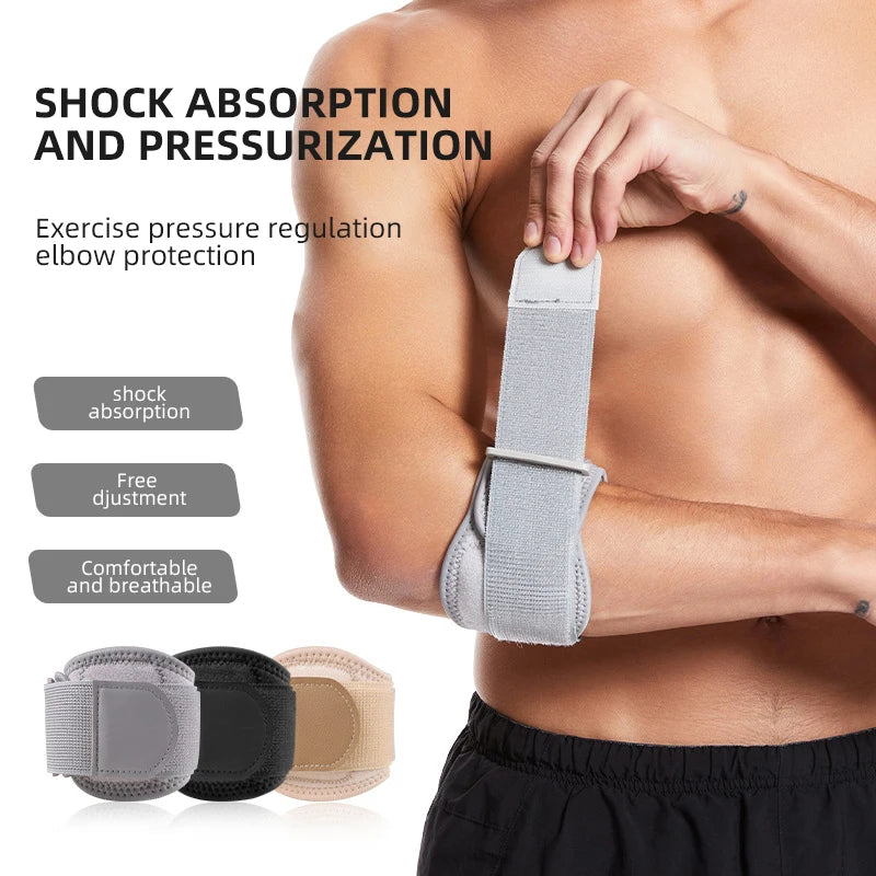 Adjustable Tennis Elbow / Golfers Elbow Support – Pain Relief Brace