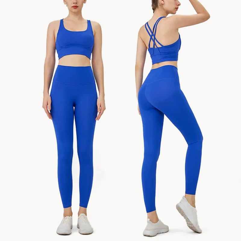 Women’s 2-Piece Yoga Set – Cross Back & Comfort Fit
