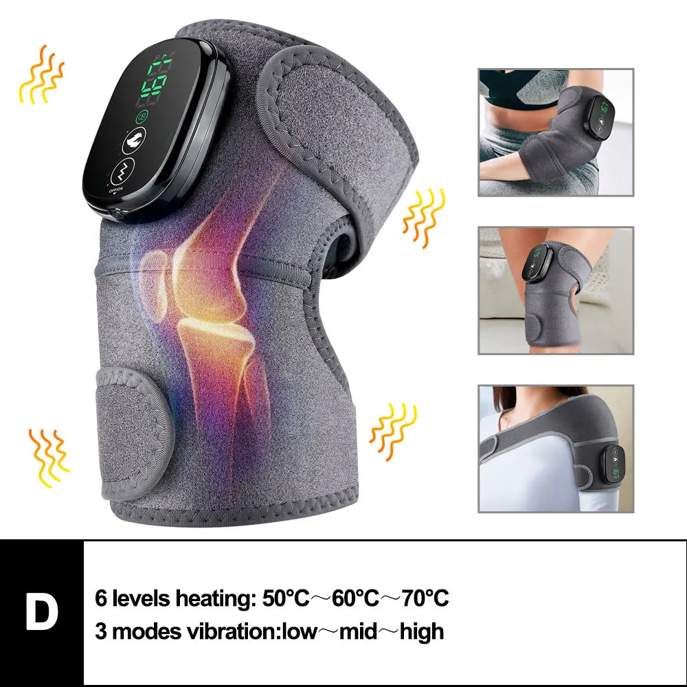 3-in-1 Heated Vibration Massager – Knee, Shoulder & Elbow Relief