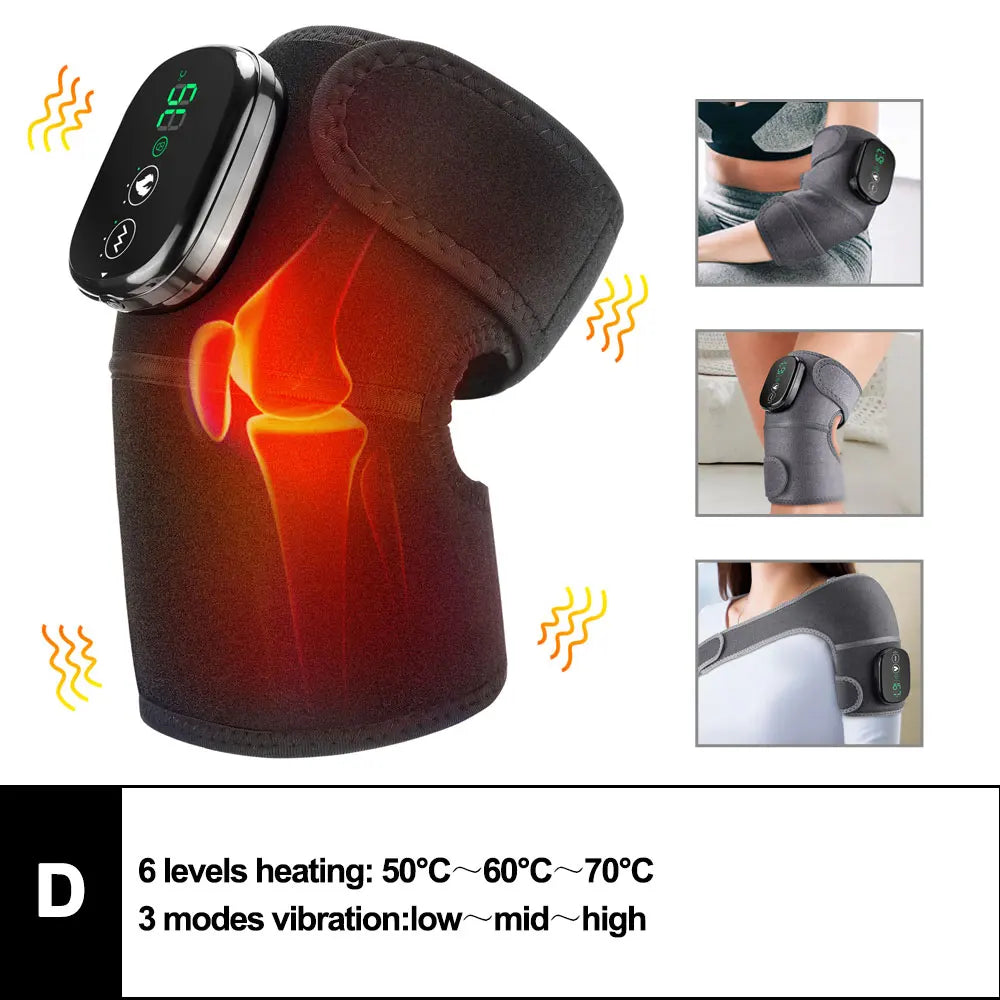 3-in-1 Heated Vibration Massager – Knee, Shoulder & Elbow Relief