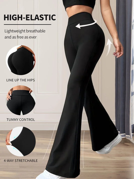 Women’s High-Waist Flared Pants – Slim & Stylish