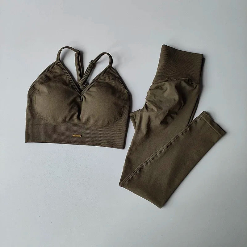 Peach High-Waist Fitness Set – Lift & Move