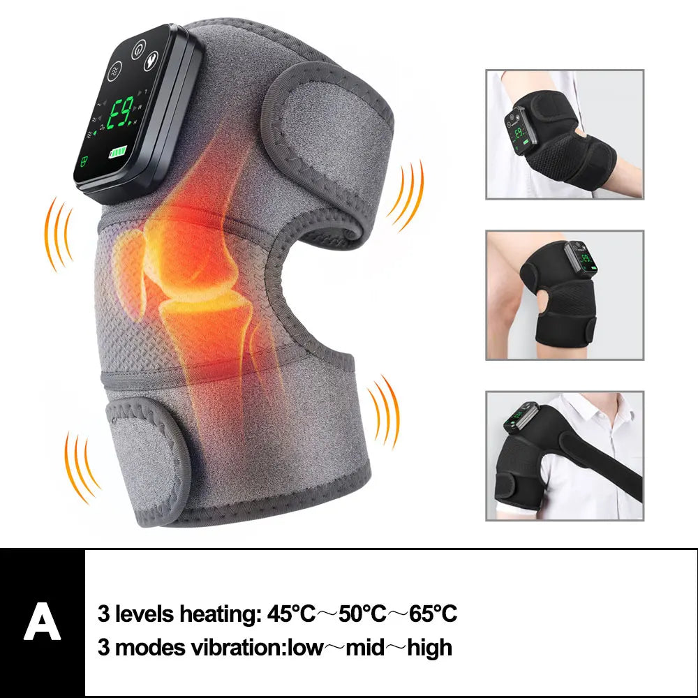 3-in-1 Heated Vibration Massager – Knee, Shoulder & Elbow Relief