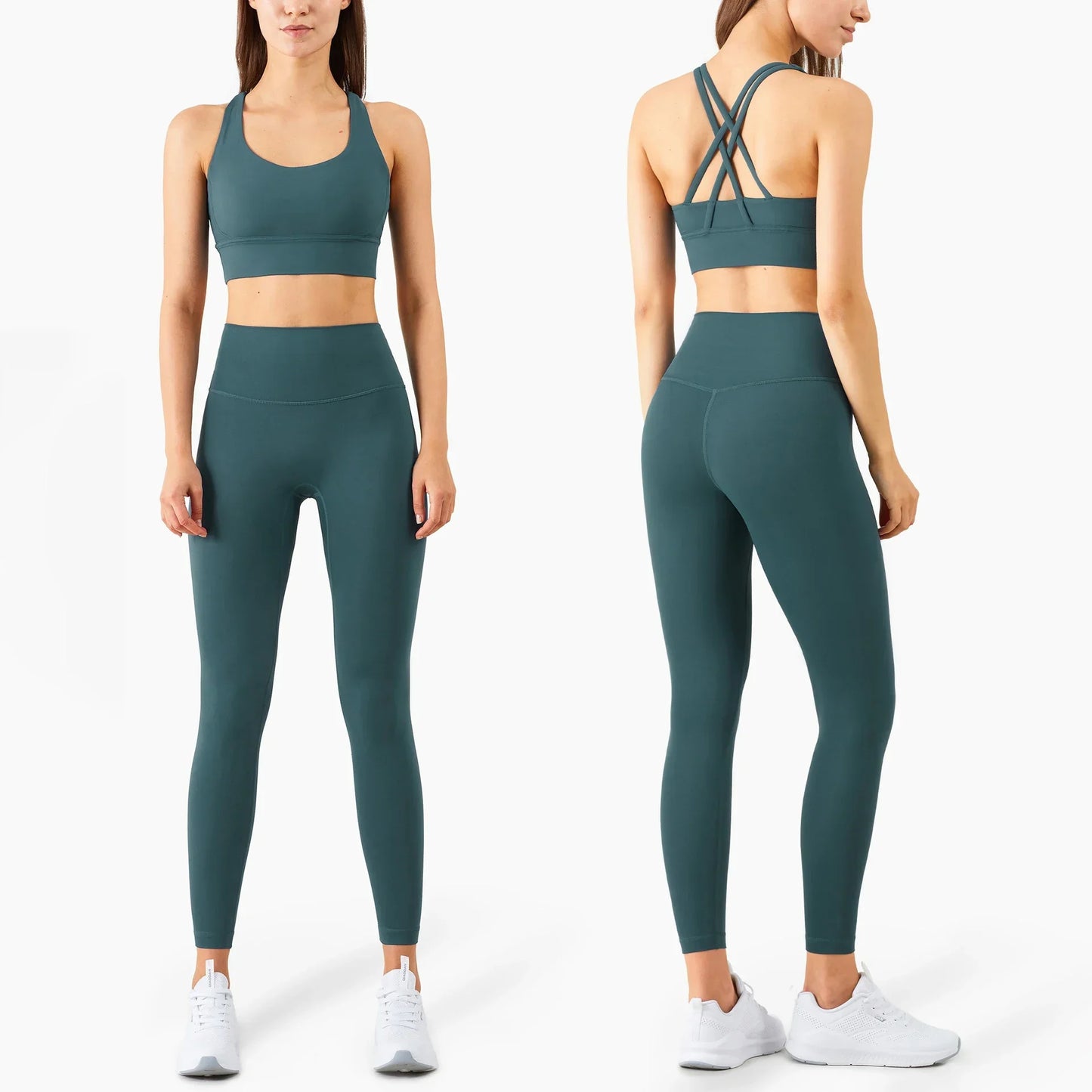 Women’s 2-Piece Yoga Set – Cross Back & Comfort Fit
