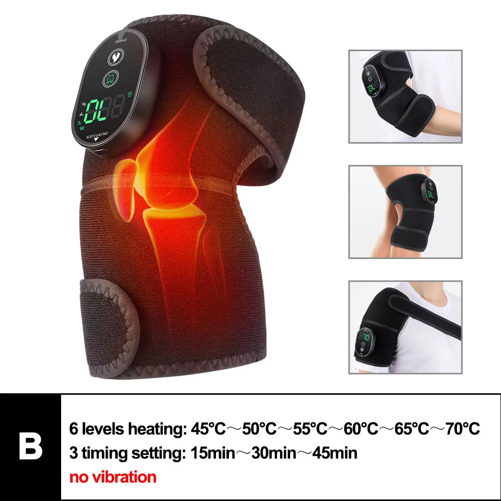 3-in-1 Heated Vibration Massager – Knee, Shoulder & Elbow Relief